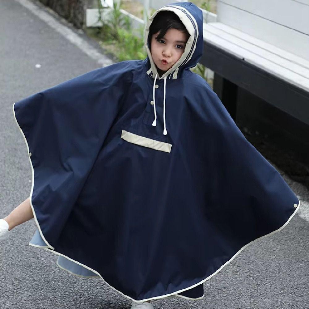 Comfortable Cloak-style Raincoat Breathable Students Rain Jacket School Rain Gear  Outdoor