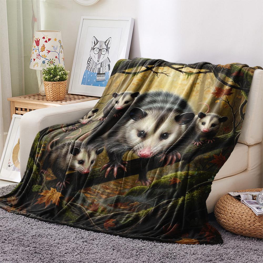 1 Manta de Franela con Estampado de Dibujos Animados, Alta Calidad, Cómoda para Todas las Estaciones, Decoración del Hogar, Calidez y Confort, Perfecta para Regalo de Navidad o Cumpleaños