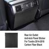 Carbon Fiber Rear Seat Air Vent Bottom Interior Trim For TOYOTA TUNDRA 2014-18