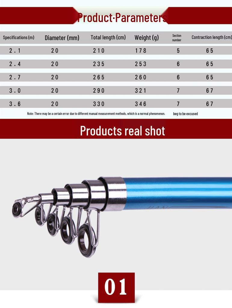 Sea Rod Long Casting Fishing Rod (2.1m-3.6m)