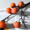 Simulation 7 Fruit Persimmon Branch Home Porch Decoration Flower Simulation Berry Flower Soft Decoration