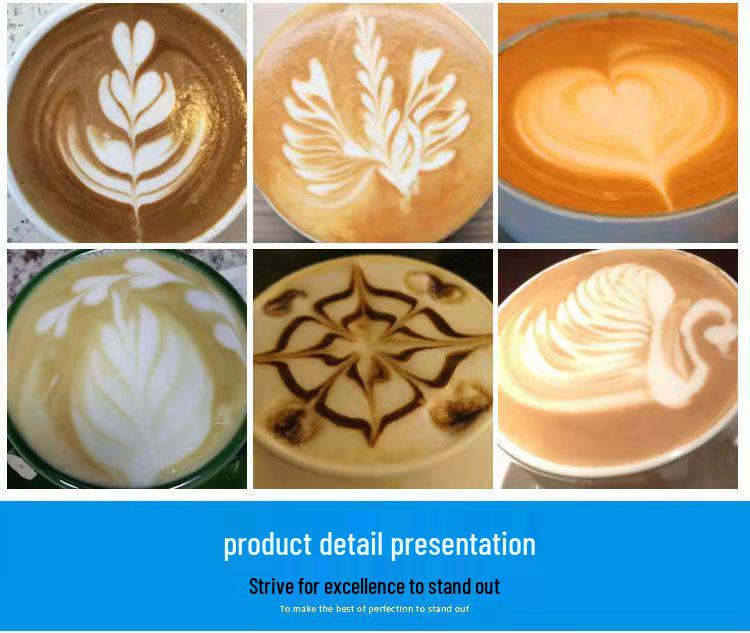 Dzbanek do latte art ze stali nierdzewnej z pokrywką - Kubek do spieniania z ostrym dzióbkiem do kawy i mleka