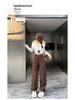 Jeans d'automne 2025 pour femmes, noirs, amincissants, taille haute, jambe droite, design polyvalent et simple.