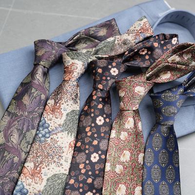 Vintage Lässig Blumendruck 8 cm Breite Version Handgebunden Täglich Anzug Accessoires