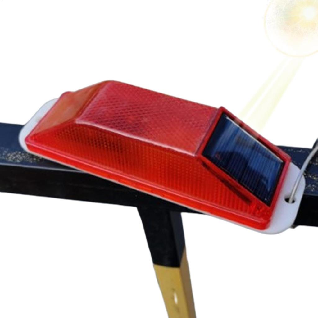 Hgbgfh 2 Pcs Solar Warning Light Flash Warning Light Solar Warning Light Outdoor Flash