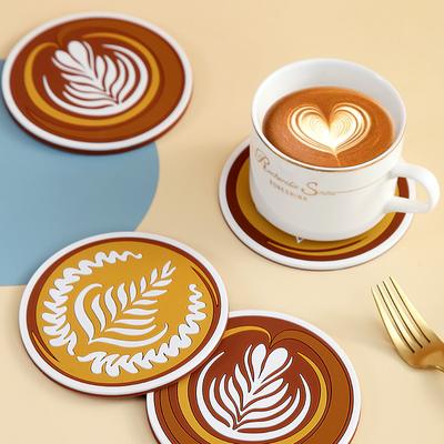 Latte Art Coffee Cup Mat Ins Insulation Coasters Coffee Table Decor Anti-slip Bowl Thickened Dining Placemat Kitchen Accessories