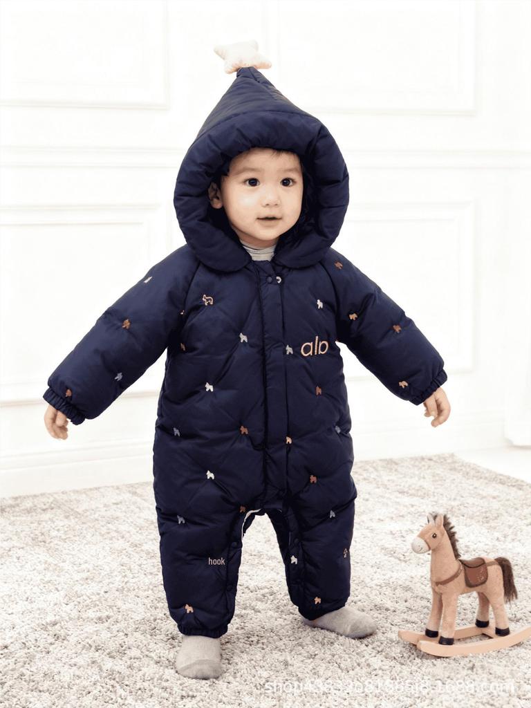 Cozy Goose Down Winter Jumpsuit for Infants and Toddlers