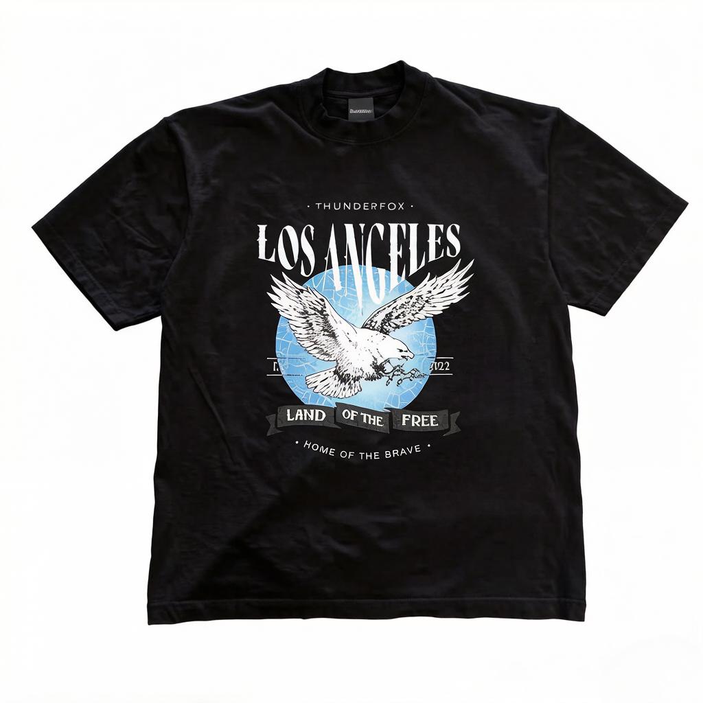 Los Angeles Palm Tree TShirt Unisex Women Tops Casual Short Sleeve Crew Neck Black Cityscape Streetwear Top Luxury Clothes Copy