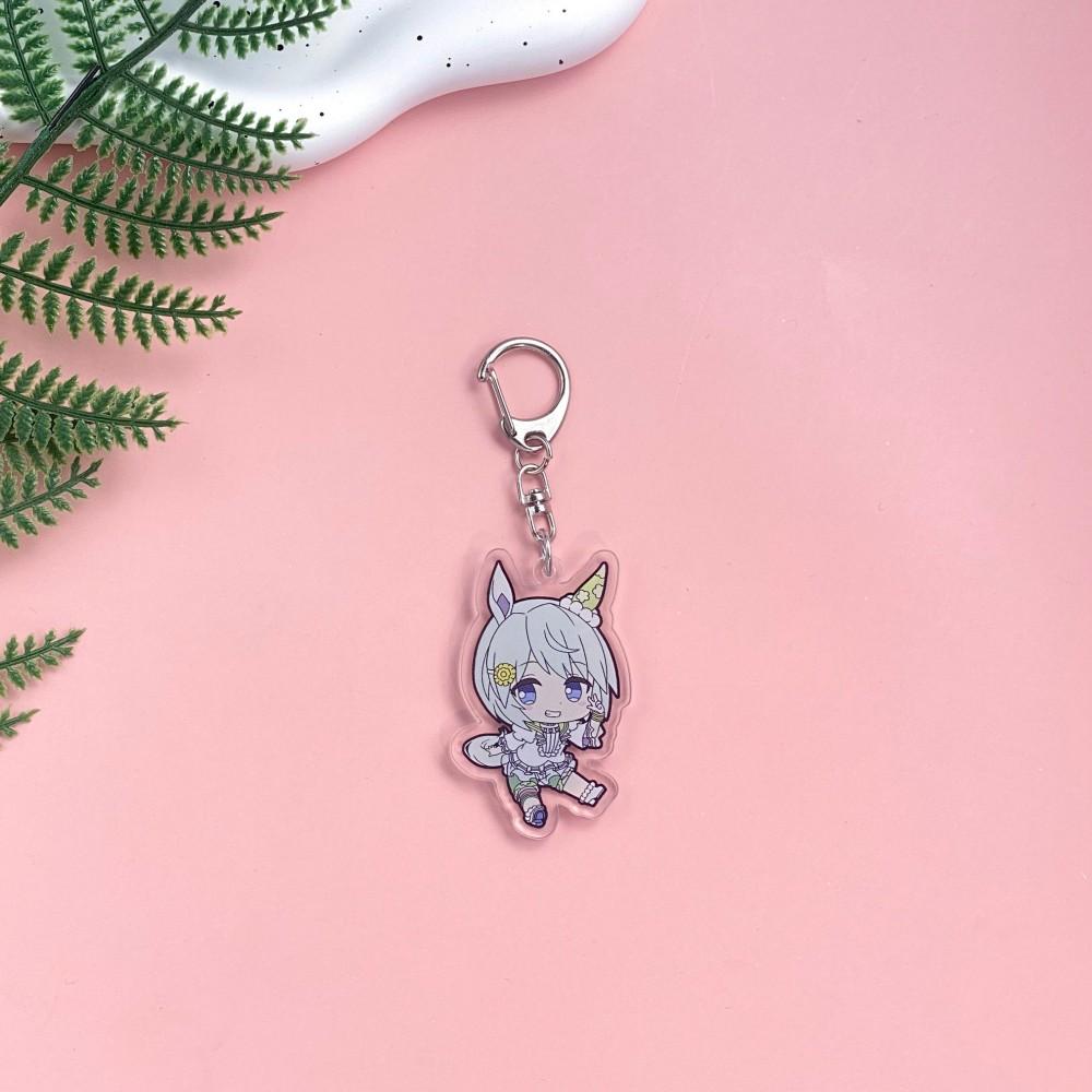 1/15 Stück Anime Figuren Pretty Derby Acryl Schlüsselanhänger Niedlicher Rucksack Anhänger Lustige Tasche Charms Zubehör Dekoration Feiertagsgeschenke
