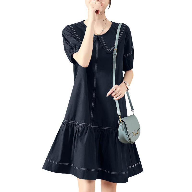 ZANZEA Women Casual Doll Collar Loose Summer Short Sleeve Dress