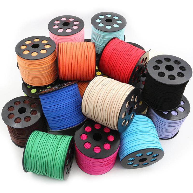 10m Double-Sided Velvet Cord, 2.5mm for DIY Pendant, Bracelet, Necklace Making