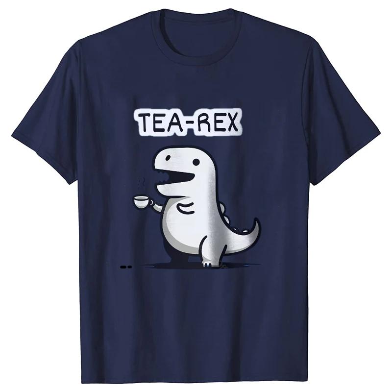 Unisexs Womens TeaRex Dinosaur Printed TShirt Soft Breathable Round Neck Short Sleeve Tee Unisex Fun Quirky Style
