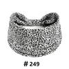 Leopard Print Headbands for Women Wide Boho Turban Head Wraps Cotton Knotted Elastic Hairbands Non Slip Workout Hair Accessories