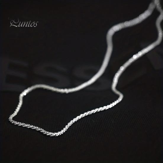 Silver Chain Necklace Silver Plated Women Clavicle Choker Thin Necklace Jewelry for Daily Wear Gifts Dates Parties