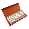 Set Gioco Mahjong Cinese 144 Mini Tessere Bianche Incise Per Riunioni di Famiglia Per Gioco Stile Cinese Tempo Libero in Famiglia