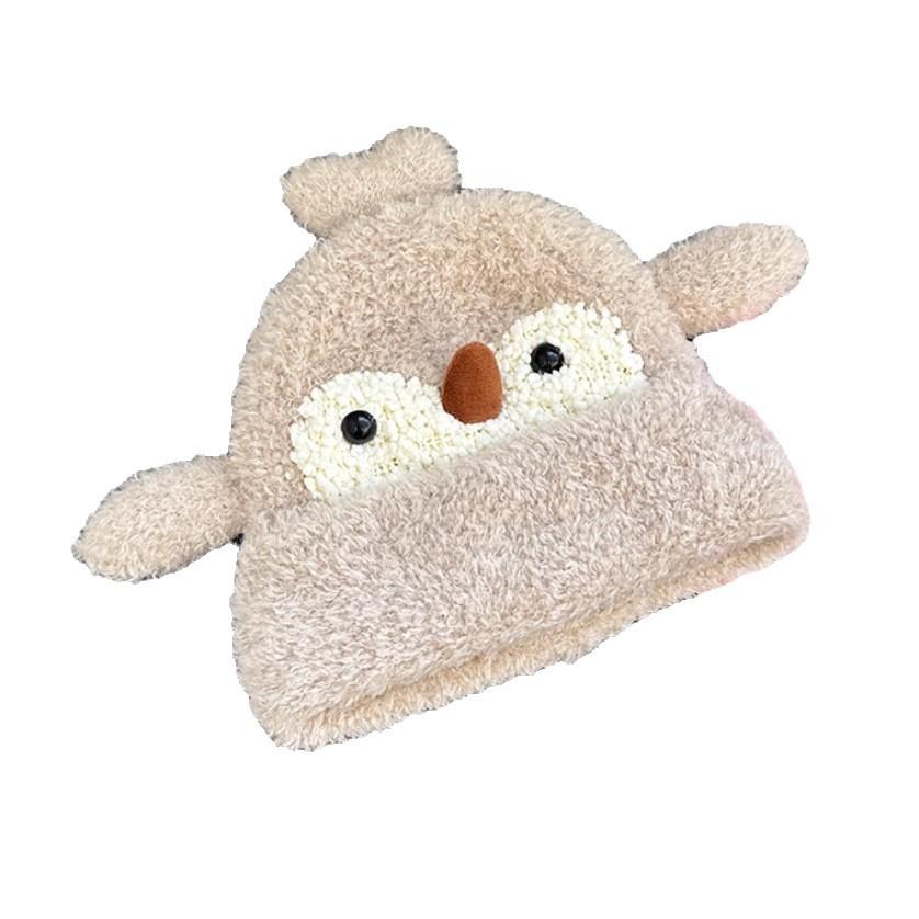 Süßer kleiner Pinguin Plüsch Strickmütze Kinder Herbst und Winter Neu Verdickt Warm Vielseitig Ohrenschützer Pullover Mütze