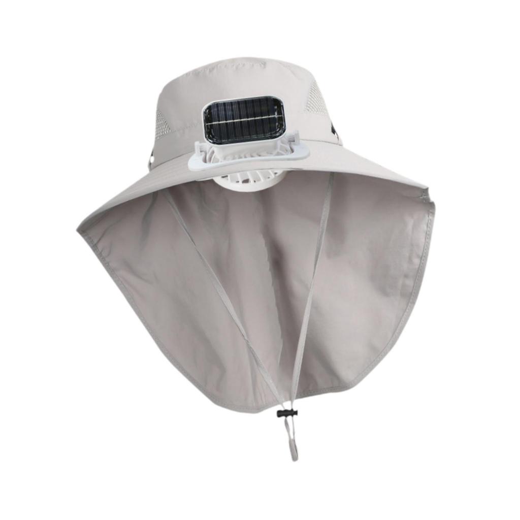 Children Outdoor Hat with Solar Fan Rechargeable Breathable Multipurpose Cooling