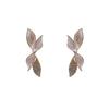 Korean Super Fairy Leaf Earrings: Sparkling Diamond Luxury for Women