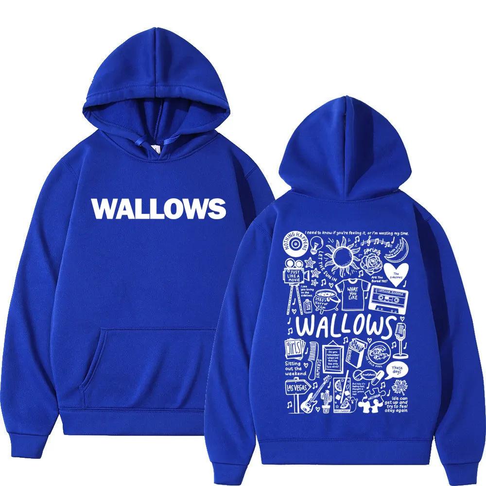 Autumn and Winter Warm Hoodies Rock Band Wallows Tour Men's and Women's Fashion Retro Hoodies Long Sleeve Sweatshirts