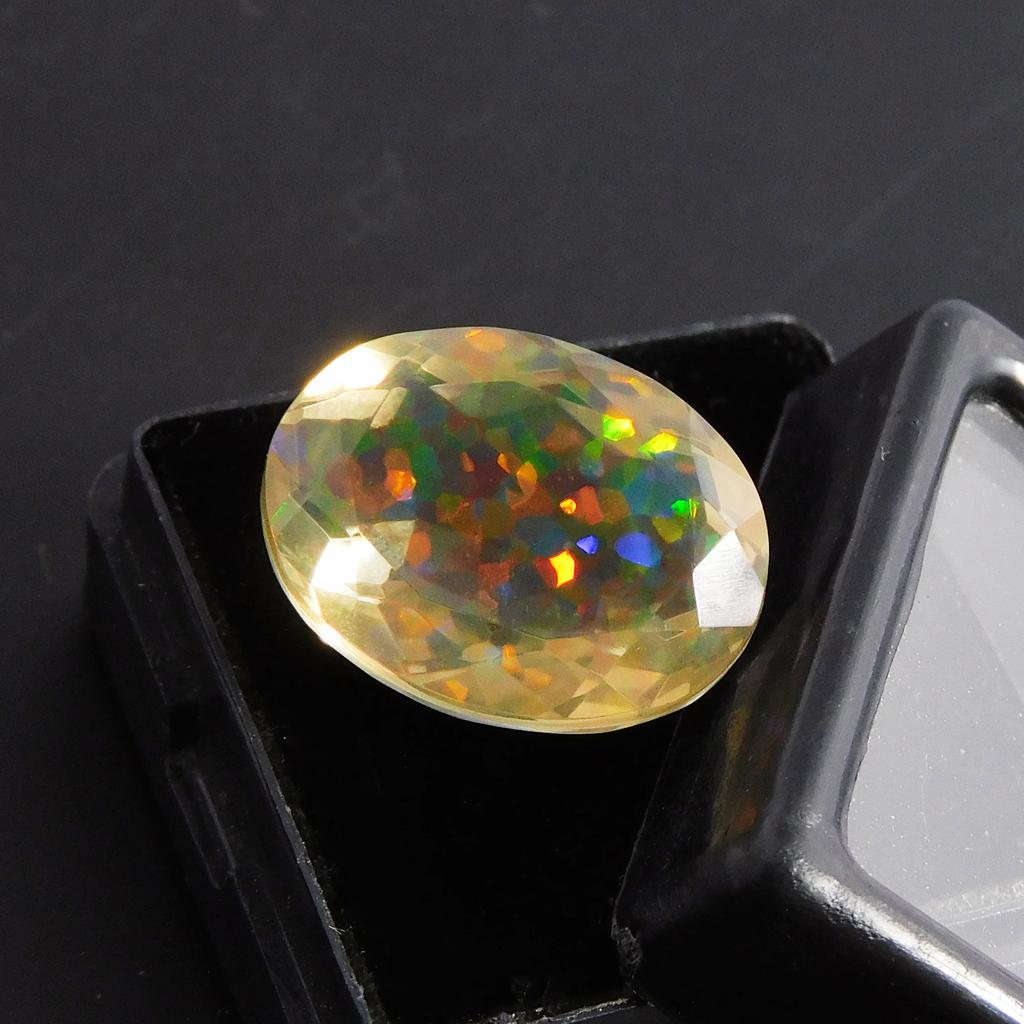 Opal Lab Created 13.45 Ct Oval Certified Beautiful Loose Gemstone