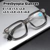 Stylish Oversized Presbyopia Eyewear Blue Light Blocking Unisex Reading Glasses
