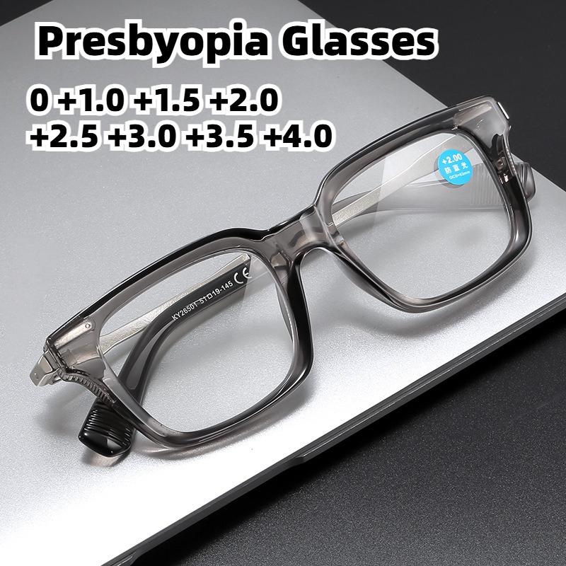Stylish Oversized Presbyopia Eyewear Blue Light Blocking Unisex Reading Glasses