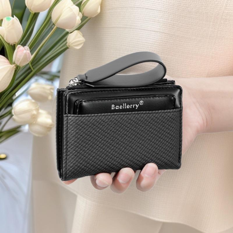 Elegantní dámská krátká peněženka - korejský styl, módní peněženka na mince a držitel karet.