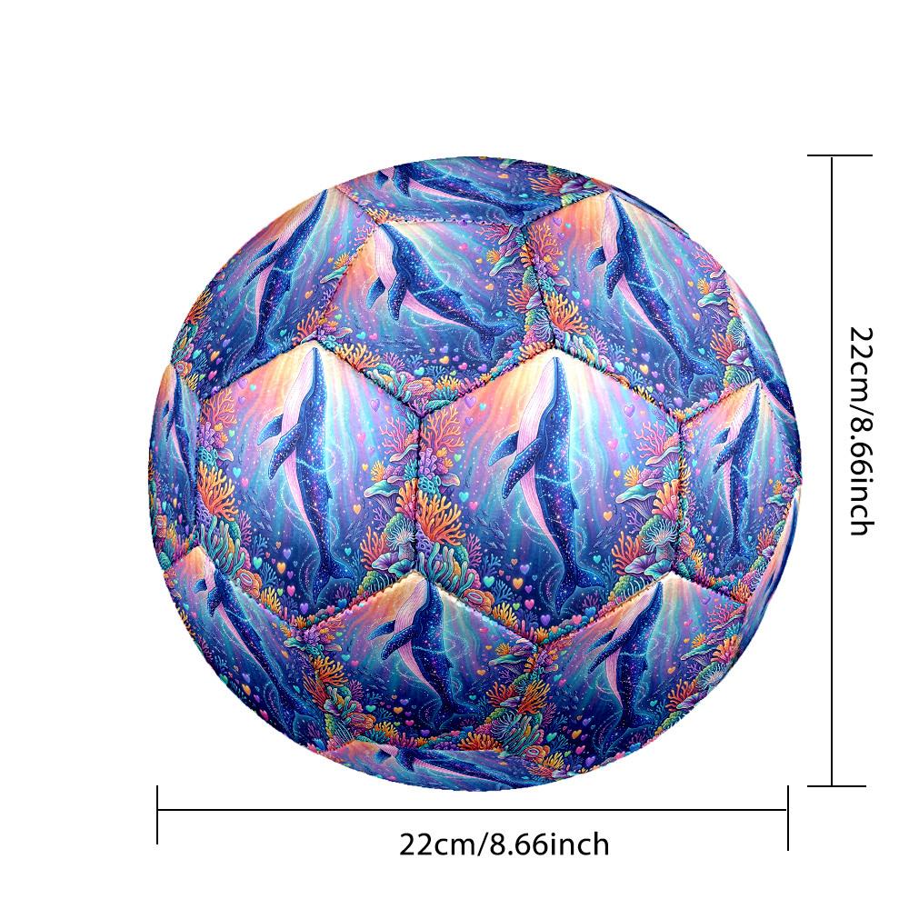 1pc Whale Coral Reef Durable Size 5 Soccer Ball Professional Match Training Football Indoor &Outdoor Sports Ball p60188