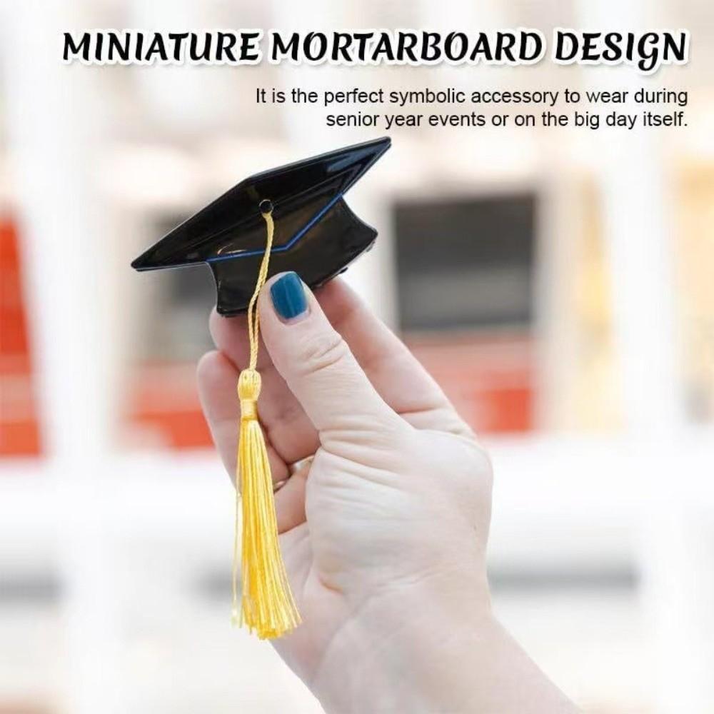 Creative Graduation Cap Hair Claw Yellow Tassels Commencement Hair Accessory  Party Celebration