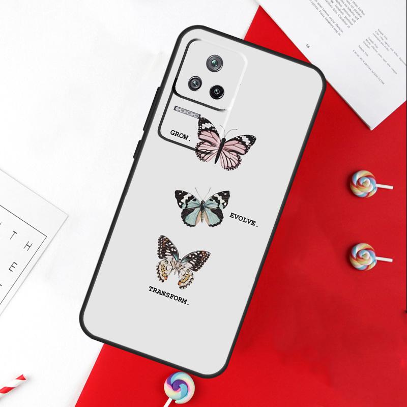 Butterfly Flower Cover For Xiaomi 14T 11T 12T 13T Pro 13 14 15 Ultra POCO X7 Pro X3 X5 X6 F5 F6 M6 Pro Case