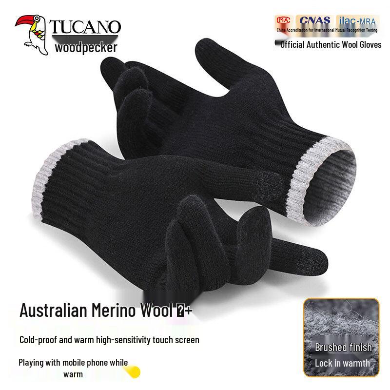 

TUCANO Unisex Australian Wool Touchscreen Winter Gloves