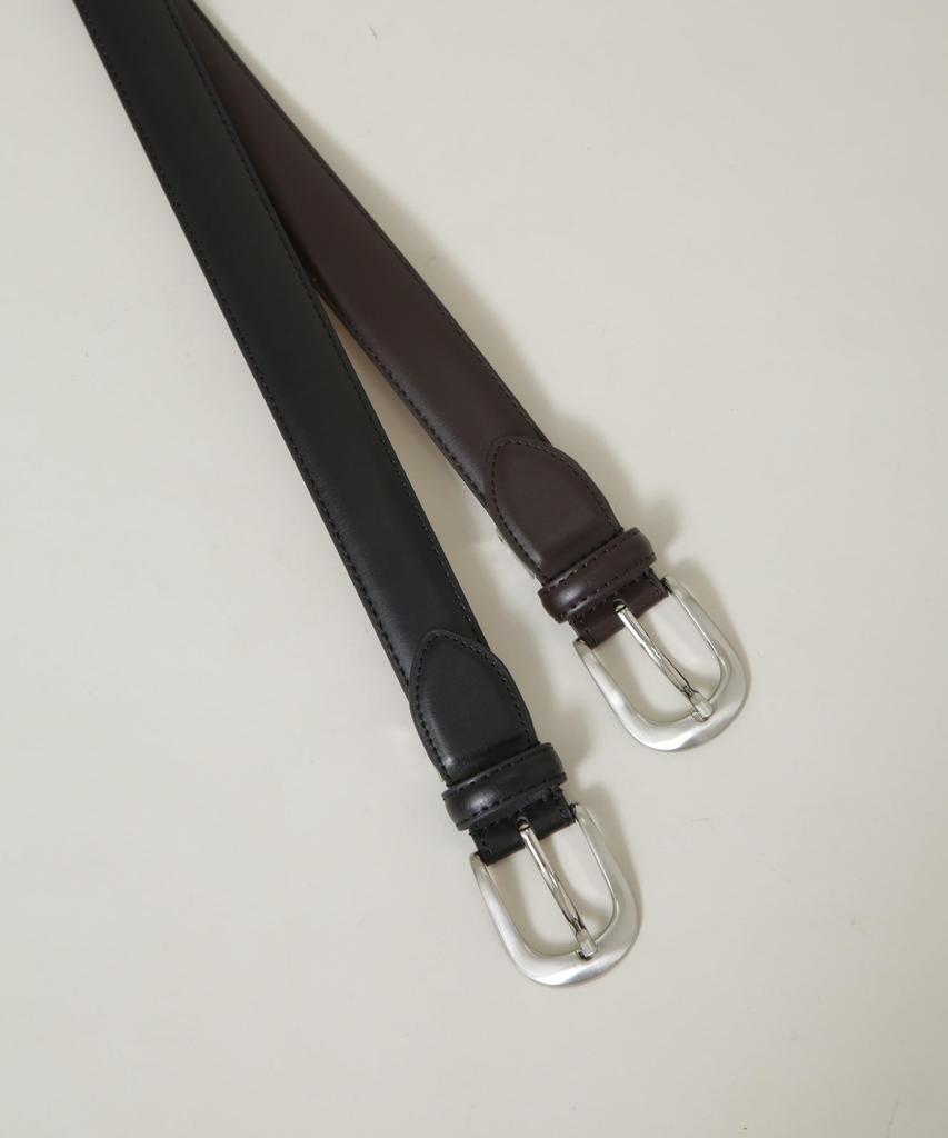 [Nano Universe] Split Leather Dress Belt Men's F Black 668-6150202