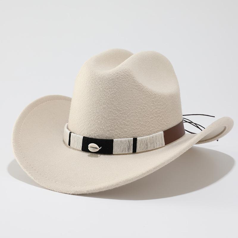 European and American fashion retro hat female western classic cowboy hat fashion versatile woolen jazz top hat