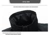 Men's Plus Size Cotton Padded Winter Jacket - Casual Stand Collar, Solid Color, Short Puffer Coat