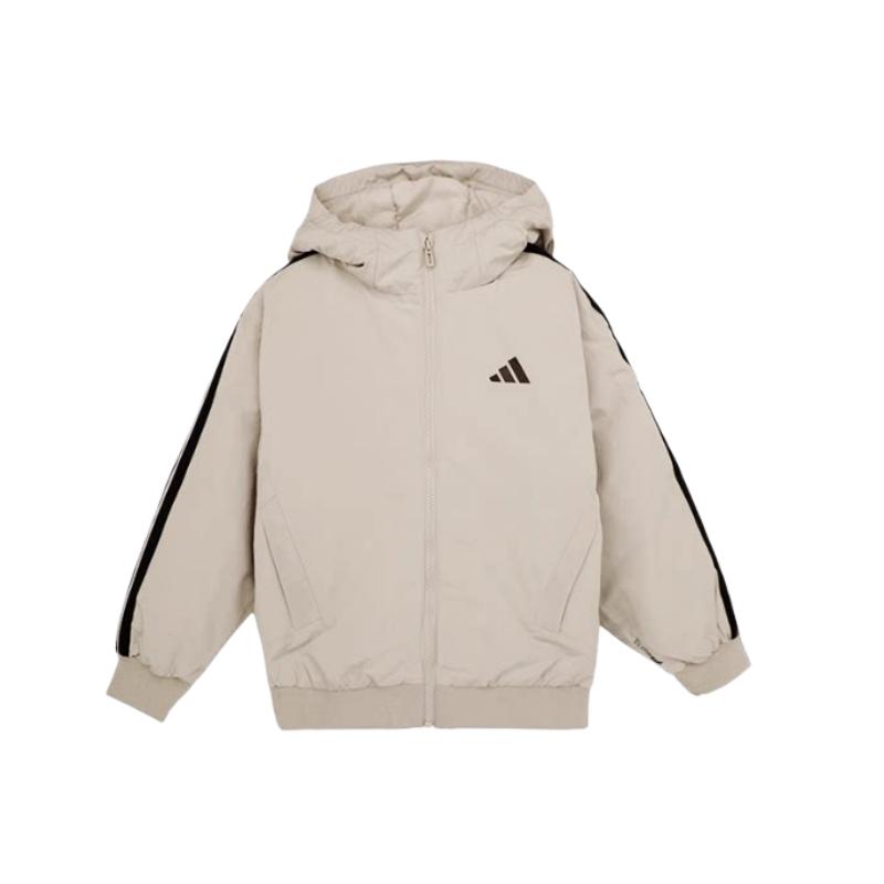 Adidas Cotton Jacket Windproof Warm Zipper Casual Sports Hooded Color Block Kids Jackets KC5934 140