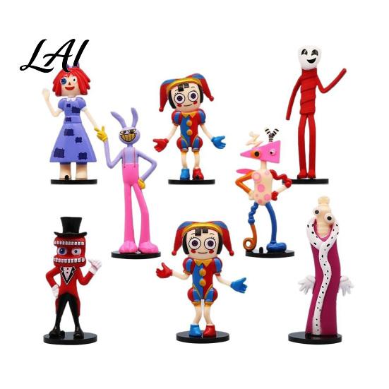 Collectible Anime Figure 8Pcs Cartoon Circus Character Figure PVC Animation Inspired Model A