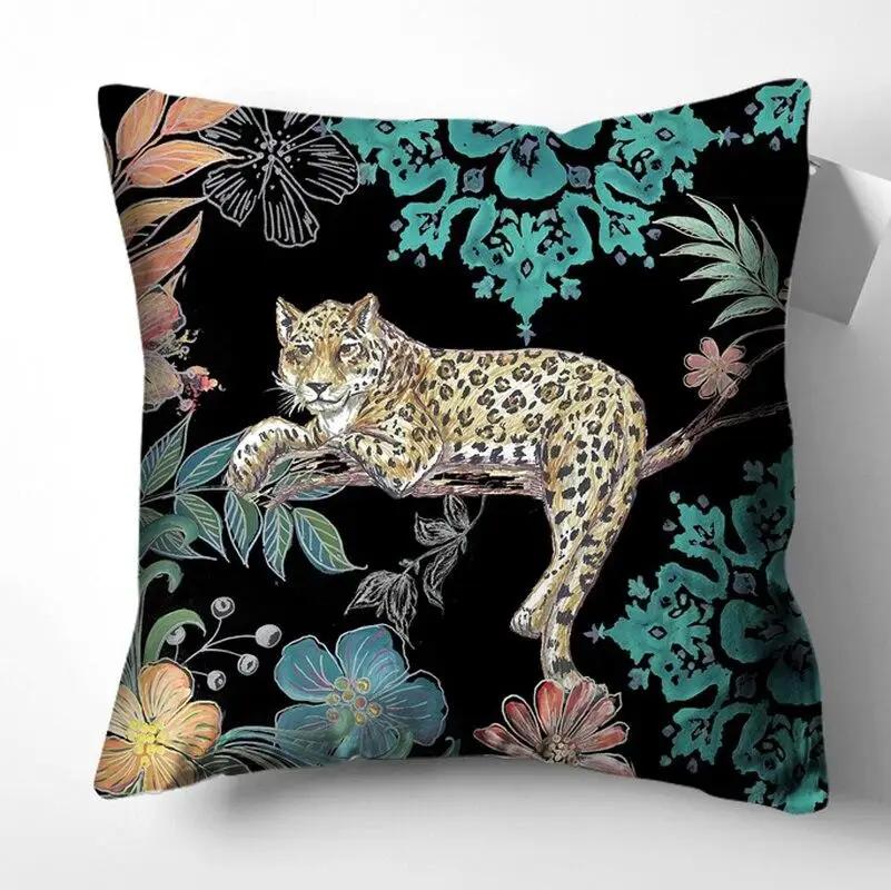 Tiger-Print Kissenbezug Kissenhülle Weichheit Kissenbezüge Dekorative Sofa Wohnzimmer Dekoration Heimdekoration
