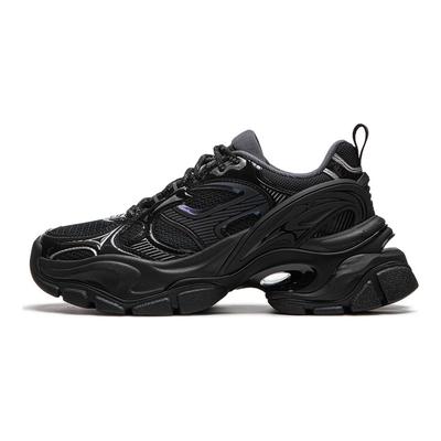 Li Ning Project Cici Trendy Dikke Zool Mode Schokabsorptie Antislip Slijtvast Ondersteuning Verhoogde Veerkracht Lage Top Casual Schoenen AGCU262-2