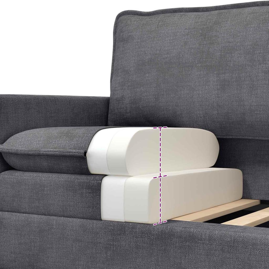 Sofa Dark Grey 76 x 81 x 87.5 cm Polyester
