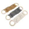 3PCS Macrame Towel Holder Wooden Rings Cotton Rope Woven Towel Hanger for Kitchen Bathroom Hotel