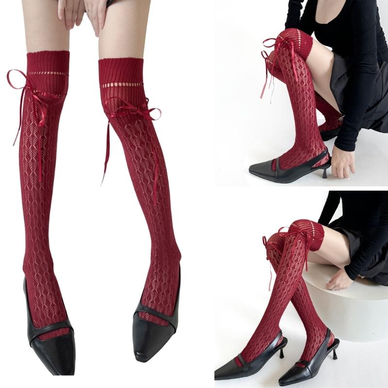 Women's Tights Thigh Highs Stockings Ballet Laced Up Over Knee Highs Socks Fishnet Stockings Hosiery Antis Skidding Socks