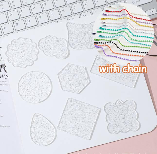 DIY Goo Card Plate Sticker Acrylic Sparkling Guka Material Cartoon Laser Scrapbook Deco Sticker Cute Stationery Accessories