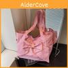 Pu Material Casual Tote Bag For Women With Bow Design Star Pattern For Everyday Fashion