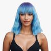13inch Blue Short Bobo Wigs Natural Looking Breathable Wigs for Stage Movie Hair Styling