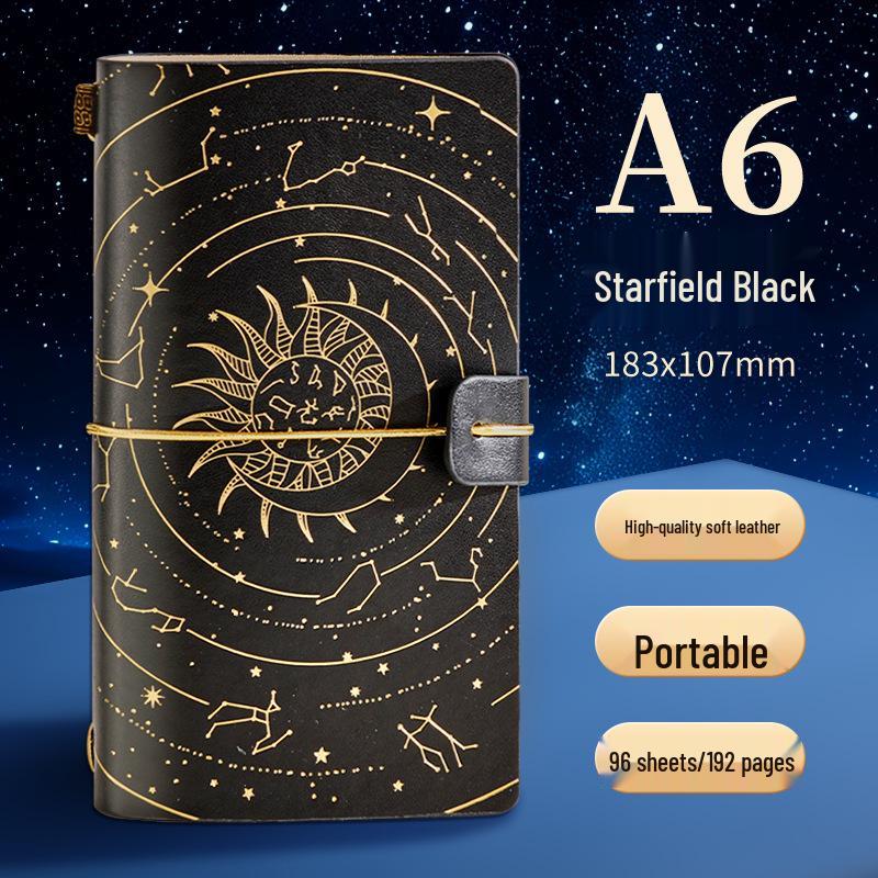 A6 Retro Stamped High-Value Diary and Small Notebook