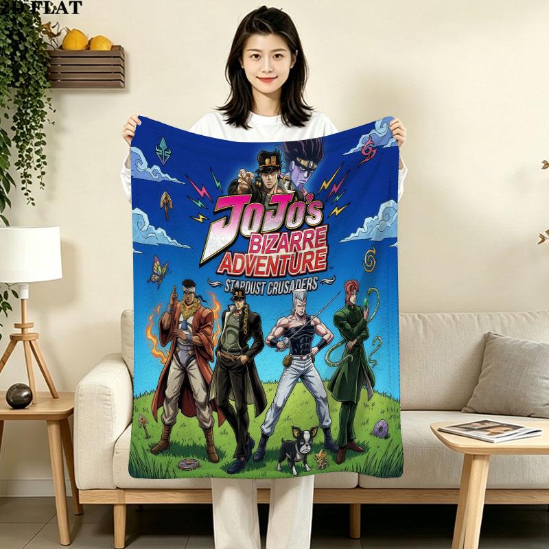 1pz Coperta in Flanella con Fantasia di Jojo's Bizarre Adventure Adatta a Tutte le Stagioni per Arredamento Casa Calore e Comfort Regali Regalo Festivo