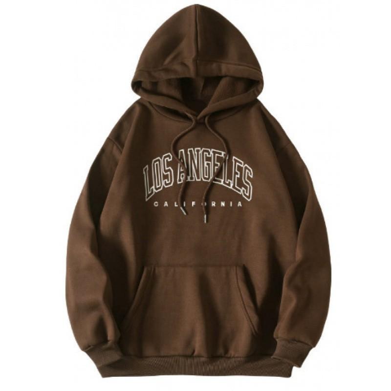 Casual Loose Hooded Sweater Fashion Print