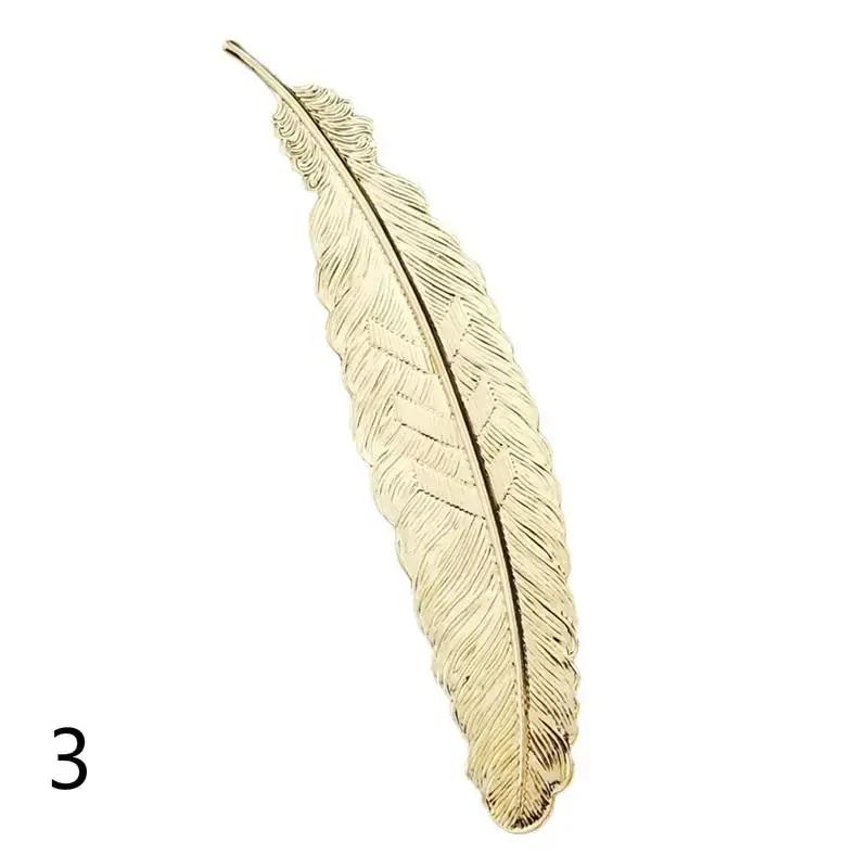 Creative metal feather bookmark Chinese vintage page cool book tag school offers party gifts.