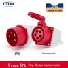 Industrial 16/32A Non-Explosion Proof Aviation Socket with 3-Core, 4-Core, 5-Core Connectors, Three-Phase, Four-Wire, 380V.