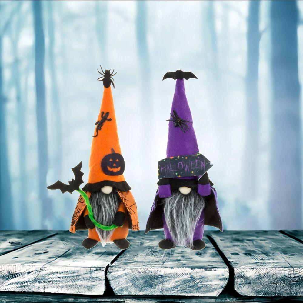 Cute Halloween Gnomes Doll Cartoon Dwarf Plush Doll Atmosphere Decoration Faceless Doll Toy